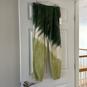 Electric & Rose heavyweight tie-dyed fleece lined sweatpants pockets (S) BNWT